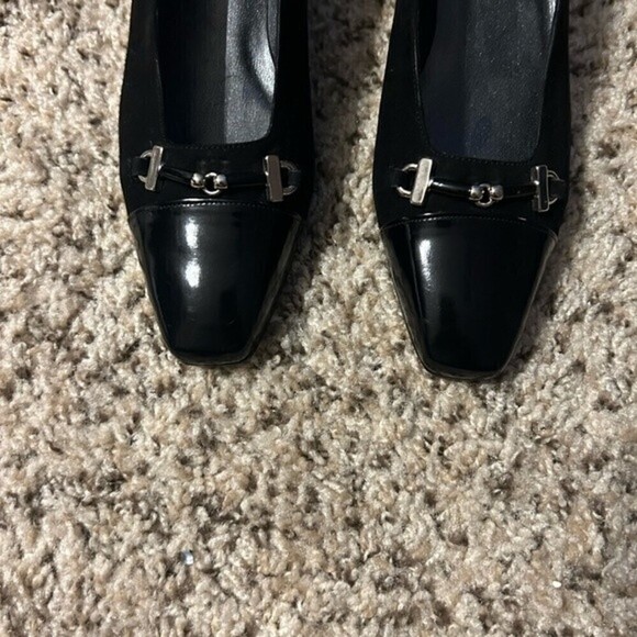 Stuart Weitzman Black Heels with Silver Accents - Picture 10 of 10